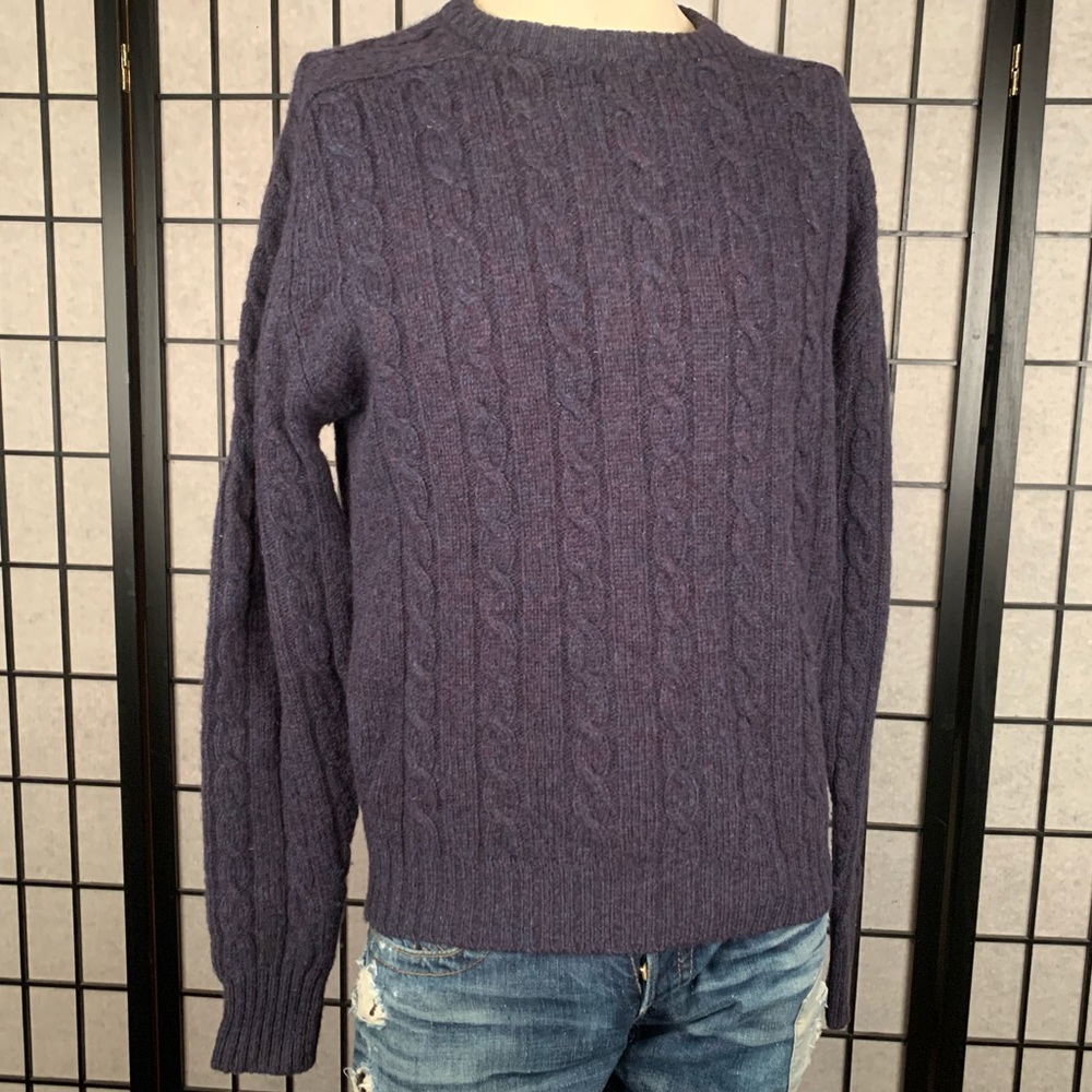 Eddie Bauer men’s sweater navy Blue Size L Wool